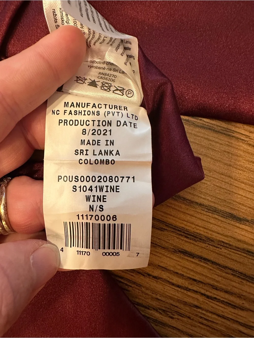 David's Bridal Satin Long-Tail Bow in Burgundy